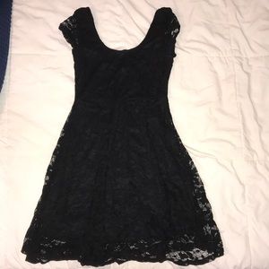 black lace dress